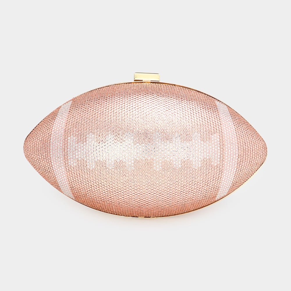Rhinestone Football Evening Clutch / Crossbody Bag
